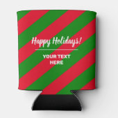 カスタムクリスマスホリデーはクーラーと共にストライプす 缶クーラー (裏面)