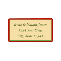 カスタムクリスマスホリデーエンベロープ住所 シール