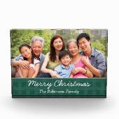 カスタムクリスマスホリデーファミリーラブパーソナライズ フォトブロック (正面)
