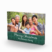 カスタムクリスマスホリデーファミリーラブパーソナライズ フォトブロック (右)