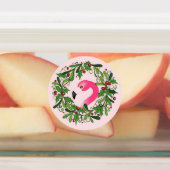 カスタムクリスマスホリデー応援フラミンゴス ラベル (貼付)