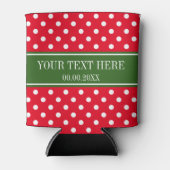 カスタムクリスマスホリデー水玉模様はクーラーできる 缶クーラー (正面)