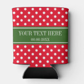 カスタムクリスマスホリデー水玉模様はクーラーできる 缶クーラー (裏面)