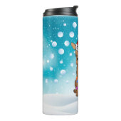 カスタムクリスマスボストンテリアヘッドサンタハットザ タンブラー (回転左)