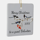 カスタムクリスマスボランティアマグパイ引用文 セラミックオーナメント (右)