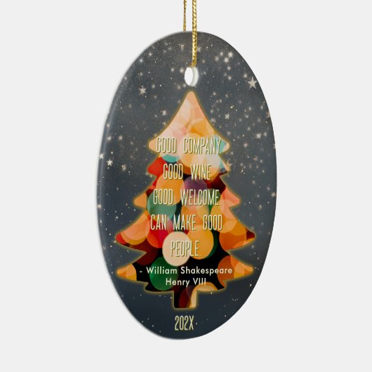 カスタムクリスマスモダンエレガント引用文 セラミックオーナメント (右)