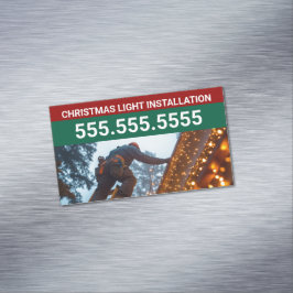 カスタムクリスマスライトインストール会社 マグネット名刺