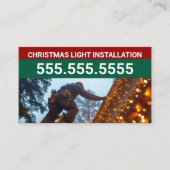 カスタムクリスマスライトインストール会社 名刺 (正面)