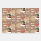 カスタムクリスマスラッピング紙フラットシート ラッピングペーパーシート (正面3)