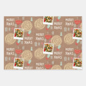 カスタムクリスマスラッピング紙フラットシート ラッピングペーパーシート (正面2)