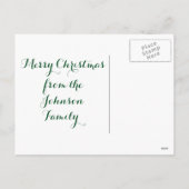 カスタムクリスマスリースご自身のフォトファミリーを追加 シーズンポストカード (裏面)