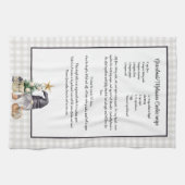 カスタムクリスマスレシピキープサケ水カラー格言 キッチンタオル (横)