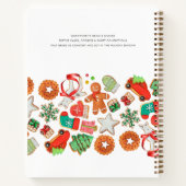 カスタムクリスマスレシピホワイト&レッド ノートブック (裏面)