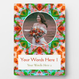 カスタムクリスマスレッドグリーン結婚スター新婚 フォトプラーク