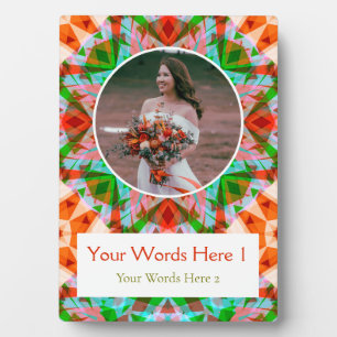 カスタムクリスマスレッドグリーン結婚スター新婚 フォトプラーク