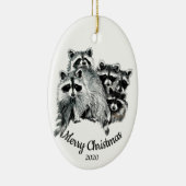 カスタムクリスマス一家5人 セラミックオーナメント (右)