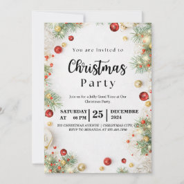 カスタムクリスマス休暇パーティー招待状 案内状