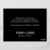 カスタムクリスマス会社のロゴシーズンの挨拶 箔シーズンポストカード (裏面)