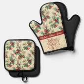 カスタムクリスマス先生プレゼント 鍋つかみ&鍋敷きセット (正面/裏面)