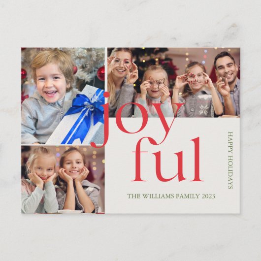 カスタムクリスマス写真カードクリスマスホリデー葉書 シーズンポストカード (正面)