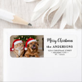 カスタムクリスマス写真モダン差出人住所 ラベル (インサイチュ)