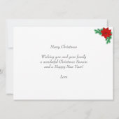 カスタムクリスマス写真&かわいい小妖精や小人オン赤と白 (裏面)