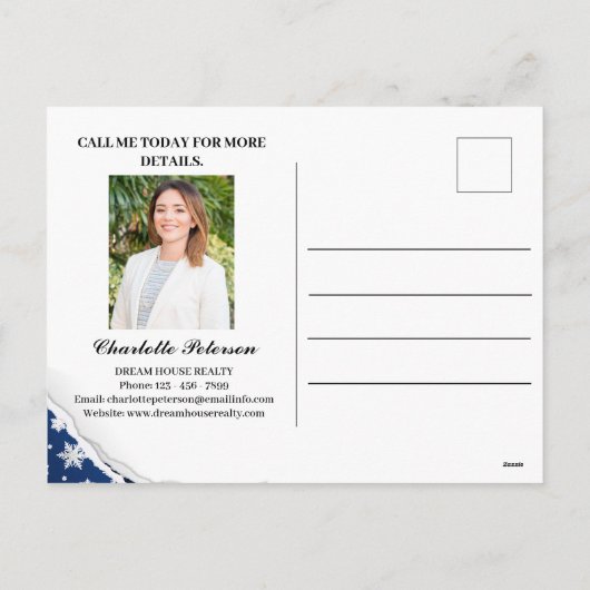 カスタムクリスマス実在エステート農業 シーズンポストカード (裏面)