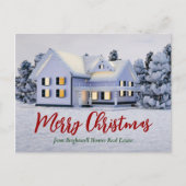カスタムクリスマス実在ハウスエステート ポストカード (正面)