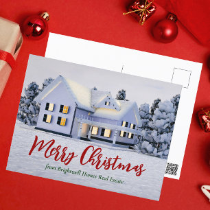カスタムクリスマス実在ハウスエステート ポストカード