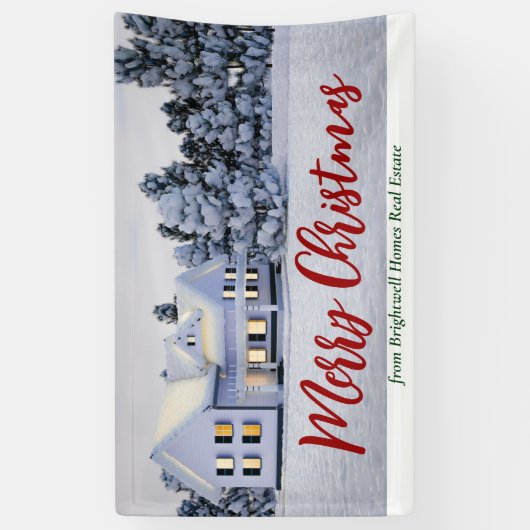 カスタムクリスマス実在ハウスエステート 横断幕 (縦)