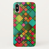 カスタムクリスマス市松模様にパターン電話ケース Case-Mate iPhoneケース (裏面)