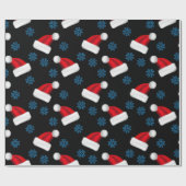 カスタムクリスマス帽 | ホリパーソナライズされたデーサンタ ラッピングペーパー (フラット)