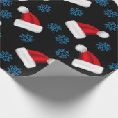 カスタムクリスマス帽 | ホリパーソナライズされたデーサンタ ラッピングペーパー (角)