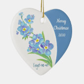 カスタムクリスマス忘れの花ではない セラミックオーナメント (右)