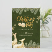 カスタムクリスマス招待状、クリスマスパーティー 招待状 (スタンド正面)