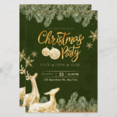 カスタムクリスマス招待状、クリスマスパーティー 招待状 (正面/裏面)