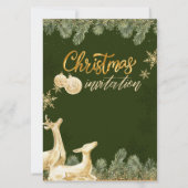 カスタムクリスマス招待状、クリスマスパーティー 招待状 (裏面)