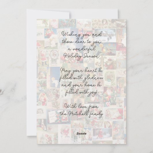 カスタムクリスマス挨拶パターン シーズンカード (裏面)