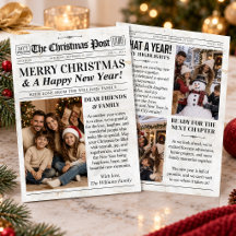 カスタムクリスマス新聞カード、クリスマスフォト
