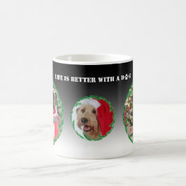 カスタムクリスマス犬 コーヒーマグカップ