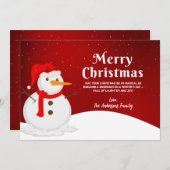 カスタムクリスマス用挨拶カード シーズンカード (正面/裏面)