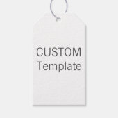 カスタムクリスマス白いギフトラベルグレー(灰色)トウィン ギフトタグ (正面)