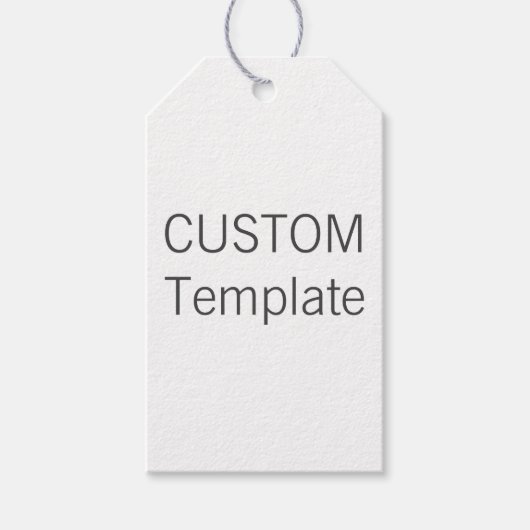 カスタムクリスマス白いギフトラベルグレー(灰色)トウィン ギフトタグ (正面)