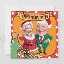 カスタムクリスマス祖父母の戯画
