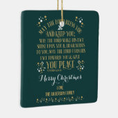 カスタムクリスマス賛美の数字6:24-26写真 セラミックオーナメント (右)