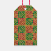 カスタムクリスマス赤い緑のフルーアデリスギフトラベル ギフトタグ (裏面)