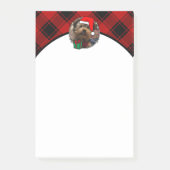 カスタムクリスマス赤と黒の格子模様のフォトフレーム ポストイット (正面)