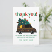 カスタムクリスマス配信ドライバサンキューカード サンキューカード (スタンド正面)
