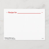 カスタムクリスマス雪レシピカード シーズンポストカード (裏面)