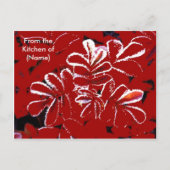 カスタムクリスマス雪レシピカード シーズンポストカード (正面)